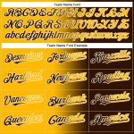Personalized Unisex Softball Jersey - Brown Gold-Cream Gradient Two-Button Fashion Design Personalized Brown Gold-Cream Gradient