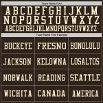 Customizable Brown Gold-Cream Football Jersey - Personalized Mesh Design Personalized Brown Gold-Cream Mesh Football Jersey