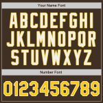 Custom Team Baseball Jersey - Personalized Authentic Brown Gold-Gray with Name & Number Personalized Brown Gold-Gray Authentic