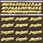 Custom Team Baseball Jersey - Personalized Authentic Brown Gold-Gray with Name & Number Personalized Brown Gold-Gray Authentic