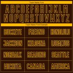 Personalized Soccer Jersey - Brown and Gold Sublimation Uniform for Teams Personalized Brown Gold Sublimation Soccer Uniform
