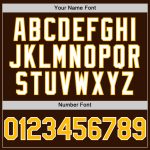 Personalized 3D Gradient Twinkle Star Baseball Jersey in Brown, Gold & White Personalized Brown Gold-White 3D Gradient Style