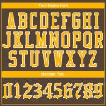 Customizable Authentic Baseball Jersey in Brown, Gold, and White Personalized Brown Gold-White Authentic Baseball Jersey