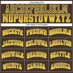 Custom Name Number Authentic Drift Fashion Baseball Jersey Brown Gold White Personalized Brown Gold-White Authentic Drift