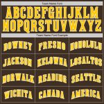Personalized Brown and Gold-White Baseball Jersey for Men and Women Personalized Brown Gold-White Baseball Jersey 2