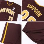Personalized Brown Gold White Baseball Jersey for Adults and Kids Personalized Brown Gold-White Baseball Jersey 3