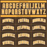 Personalized Brown Gold White Baseball Jersey for Adults and Kids Personalized Brown Gold-White Baseball Jersey 3