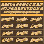 Personalized Brown Gold White Baseball Jersey - Custom Mens Apparel, Size 4 Personalized Brown Gold-White Baseball Jersey