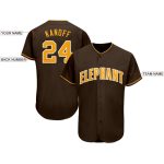 Personalized Gold White Brown Baseball Jersey Custom Name Number Personalized Brown Gold-White Baseball Jersey