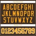 Personalized Gold White Brown Baseball Jersey Custom Name Number Personalized Brown Gold-White Baseball Jersey