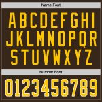 Custom Brown Gold White Hockey Jersey with Personalized Name and Number Personalized Brown Gold-White Hockey Jersey Team