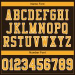 Custom Name and Number Authentic Football Jersey in Personalized Brown Gold White Mesh Design Personalized Brown Gold-White