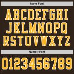 Personalized Brown Gold White Mesh Football Jersey for Men, Youth, or Women Personalized Brown Gold-White Mesh Football Jersey