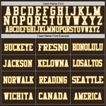 Personalized Brown Gold White Mesh Football Jersey for Men, Youth, or Women Personalized Brown Gold-White Mesh Football Jersey