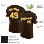 Personalized Performance T-Shirt in Brown Gold-White for Men and Women Personalized Brown Gold-White Performance T-Shirt
