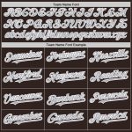 Personalized Brown Gray White Line Baseball Jersey for Men and Women Personalized Brown Gray-White Line Baseball Jersey