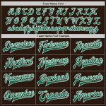 Personalized Brown Green White Letterman Varsity Bomber Jacket - Full-Snap Design Personalized Brown Kelly Green-White Bomber