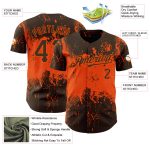 Personalized 3D Abstract Brown Orange Grunge Art Baseball Jersey Personalized Brown Orange 3D Abstract Splatter Grunge Art