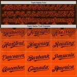 Personalized 3D Gradient Brown and Orange Baseball Jersey with Square Shapes Personalized Brown Orange 3D Gradient Square