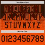 Personalized 3D Gradient Brown and Orange Baseball Jersey with Square Shapes Personalized Brown Orange 3D Gradient Square