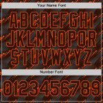 Personalized 3D Slant Lines Baseball Jersey in Brown and Orange Personalized Brown Orange 3D Slant Lines Baseball Jersey