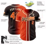 Custom Gradient Baseball Jersey in Brown Orange Cream for Fashion Enthusiasts Personalized Brown Orange-Cream Gradient Fashion