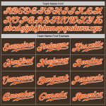 Personalized Fashion Baseball Jersey in Brown, Orange, and Gray Split Design Personalized Brown Orange-Gray Split Fashion