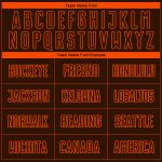 Custom Brown Orange Pinstripe Fade Soccer Jersey Fashion Sublimation Uniform Personalized Brown Orange Pinstripe Fade Fashion