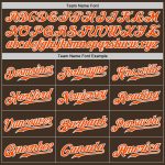 Custom Name and Number Personalized Orange Brown Pinstripe Authentic Baseball Jersey Personalized Brown Orange Pinstripe