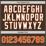 Custom Name and Number Personalized Orange Brown Pinstripe Authentic Baseball Jersey Personalized Brown Orange Pinstripe
