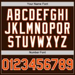 Personalized Twinkle Star 3D Gradient Baseball Jersey in Brown Orange-White Personalized Brown Orange-White 3D Gradient Style