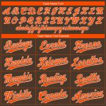 Personalized Authentic Baseball Jersey in Brown and Orange-White Colors Personalized Brown Orange-White Authentic Baseball