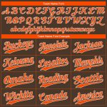 Custom Team Baseball Jersey - Personalized Orange White Brown Jersey with Name and Number Personalized Brown Orange-White