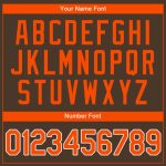 Custom Team Baseball Jersey - Personalized Orange White Brown Jersey with Name and Number Personalized Brown Orange-White