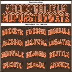 Custom Name Number Authentic Drift Fashion Baseball Jersey - Personalized Brown Orange White Design Personalized Brown Orange-White
