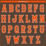 Personalized Brown Orange White Baseball Jersey for Men and Women Personalized Brown Orange-White Baseball Jersey 2