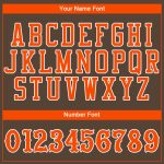Personalized Brown Orange White Baseball Jersey for Men and Women Personalized Brown Orange-White Baseball Jersey 2