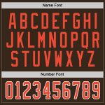 Custom Team Hockey Jersey with Personalized Name and Number - Brown Orange and White Personalized Brown Orange-White Hockey