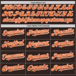 Personalized Custom Name and Number Authentic Baseball Jersey in Brown, Orange, and White Personalized Brown Orange-White