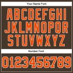 Personalized Long Sleeve Performance T-Shirt in Brown Orange-White Color Personalized Brown Orange-White Long Sleeve Performance