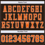 Personalized Authentic Football Jersey - Brown Orange-White Mesh Design Personalized Brown Orange-White Mesh Authentic Football