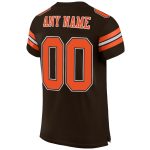 Custom Name Number Mesh Authentic Football Jersey - Personalized Brown Orange-White Team Jersey Personalized Brown Orange-White