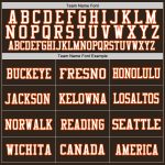 Custom Personalized Throwback Football Jersey with Name and Number - Brown Orange White Mesh Authentic Team Design Personalized