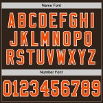 Custom Personalized Throwback Football Jersey with Name and Number - Brown Orange White Mesh Authentic Team Design Personalized