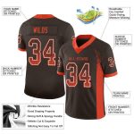 Personalized Football Jersey in Brown Orange and White Mesh - Drift Fashion Design Personalized Brown Orange-White Mesh Drift