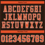 Personalized Football Jersey for Men in Brown Orange-White Mesh, Size 3 Personalized Brown Orange-White Mesh Football Jersey