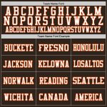 Personalized Brown and Orange White Football Jersey for Kids, Size 4 Personalized Brown Orange-White Mesh Football Jersey