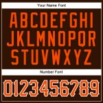 Personalized Sleeveless Baseball Jersey in Brown Orange-White Personalized Brown Orange-White Sleeveless Baseball Jersey