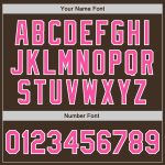Personalized Baseball Jersey in Brown Pink and Gray Split Design for Fashion Lovers Personalized Brown Pink-Gray Split Fashion