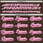 Personalized Hockey Jersey in Brown, Pink & White for Custom Team Wear Personalized Brown Pink-White Hockey Jersey